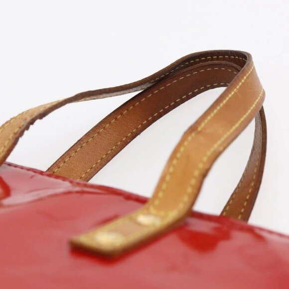 LOUIS VUITTON Monogram Vernis Reade PM Hand Bag Red Rouge M91088 LV Auth BA6708 - Picture 9 of 16